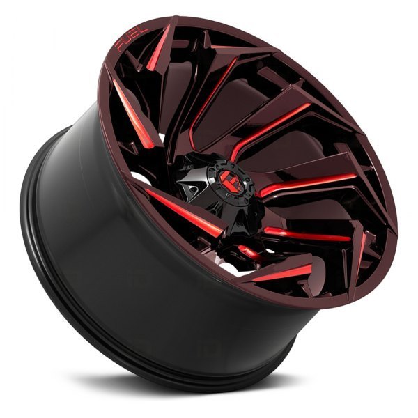 Fuel Reaction 22" 12J ET-44 6x135/6x139,7 Gloss Black with Candy Red - obrazek 4