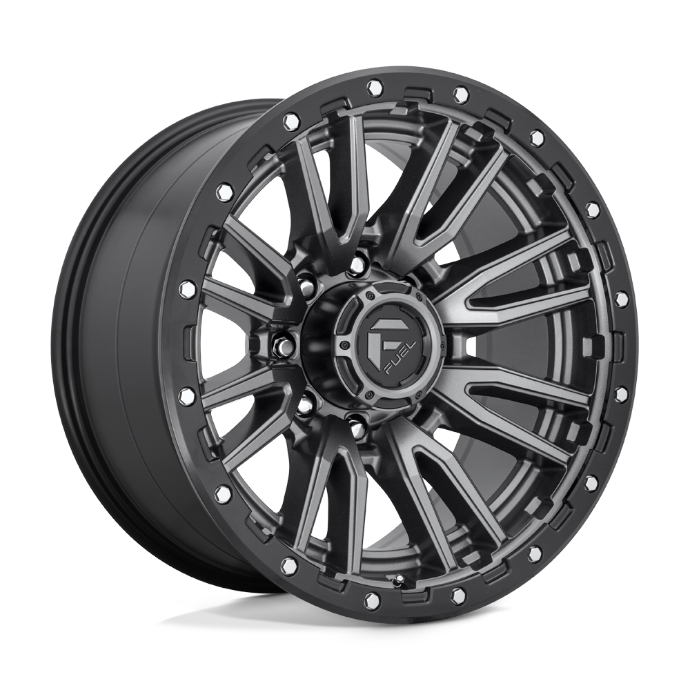 Fuel Rebel 20" 10J ET-18 8x170 Matte Gunmetal Black Bead Ring