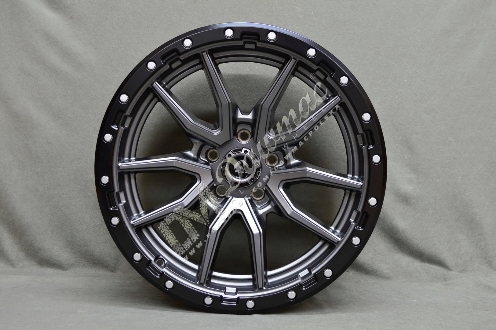 Fuel Rebel 20" 9J ET1 5x139,7 Matte Gunmetal Black Ring - obrazek 2