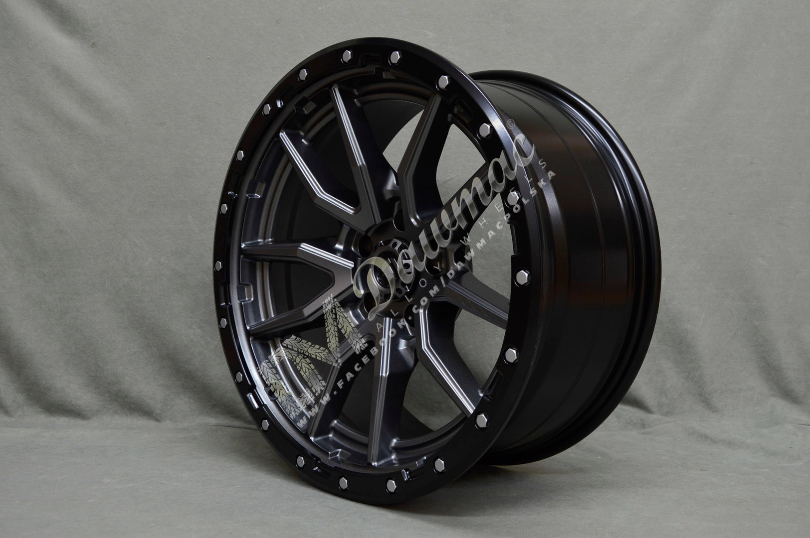 Fuel Rebel 20" 9J ET20 6x139,7 Matte Gunmetal Black Ring - obrazek 3