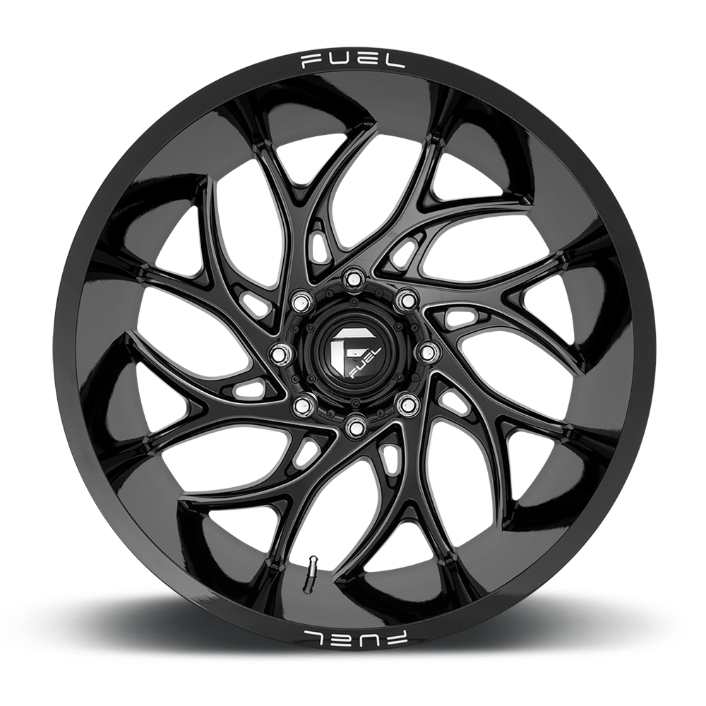 Fuel Runner 24" 14J ET-75 8x180 Gloss Black Milled - obrazek 4