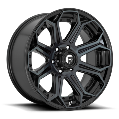 Fuel Siege 20" 10J ET-18 6x139,7 Gloss Machined Black Double Tint