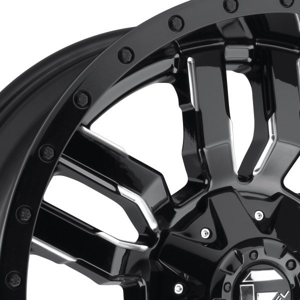 Fuel Sledge 22" 10J ET-18 6x135/6x139,7 Gloss Black Milled - obrazek 5