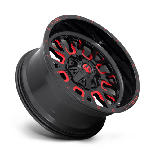 Fuel Stroke 22" 10J ET-19 6x135/6x139,7 Gloss Black Red Tinted Clear - obrazek 3