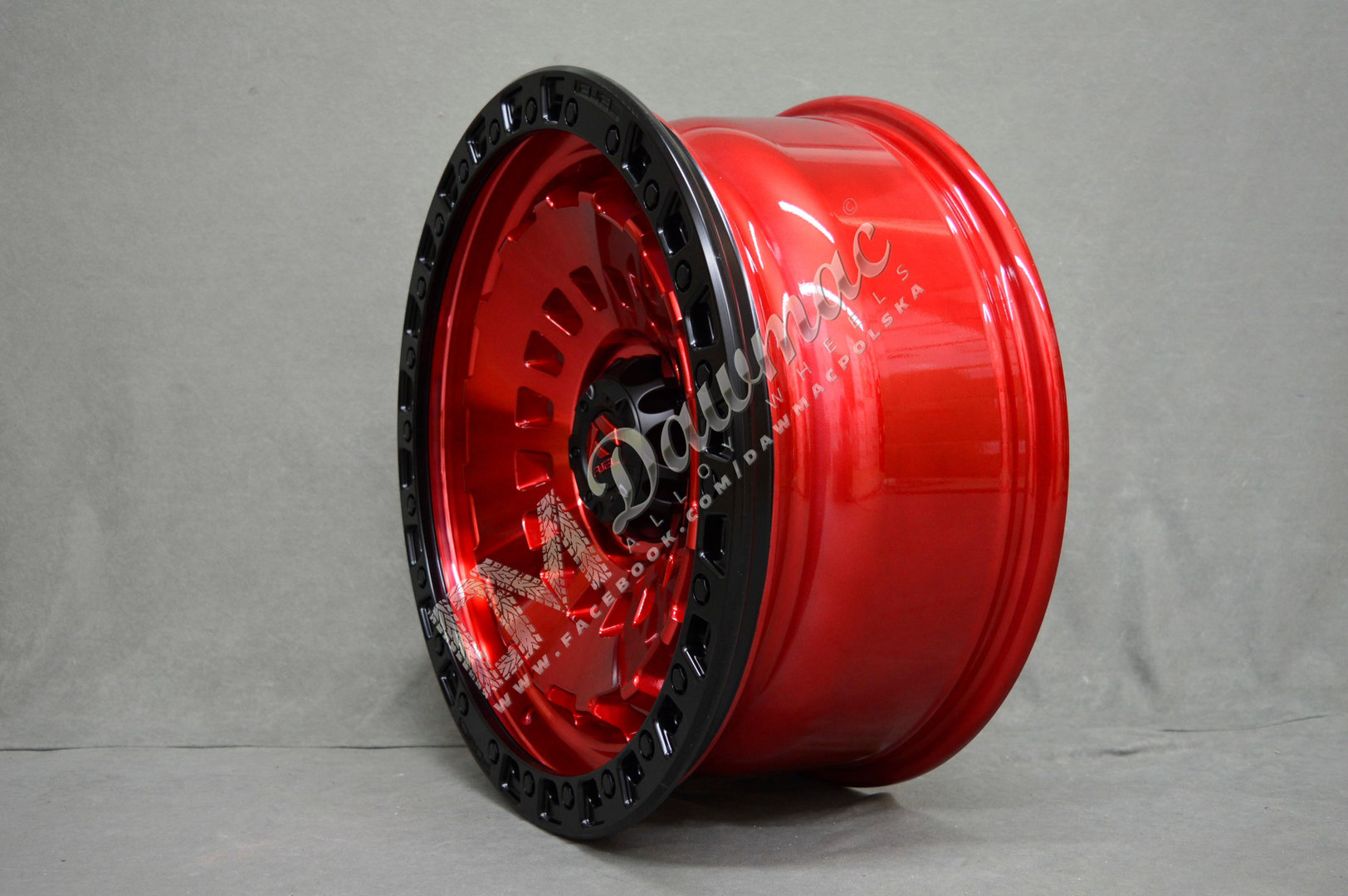 Fuel Zephyr 17" 9J ET-12 5x127 Candy Red Matte Black Ring - obrazek 3