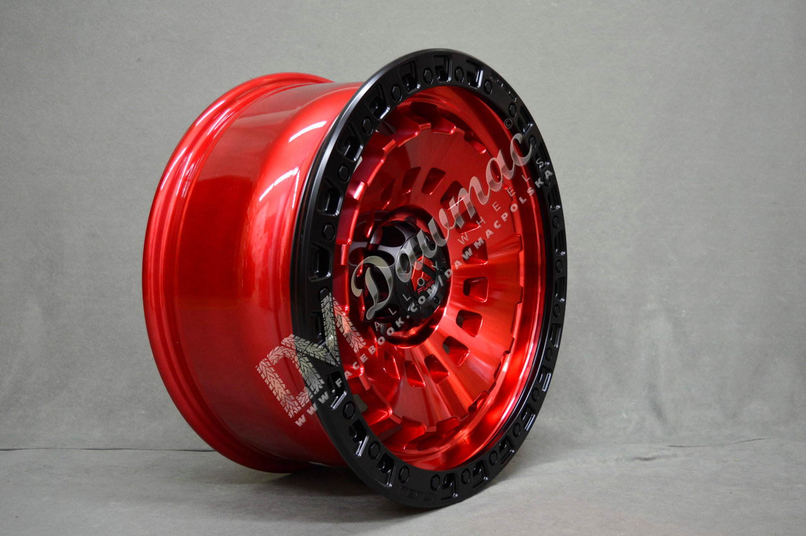 Fuel Zephyr 17" 9J ET-12 5x127 Candy Red Matte Black Ring - obrazek 4