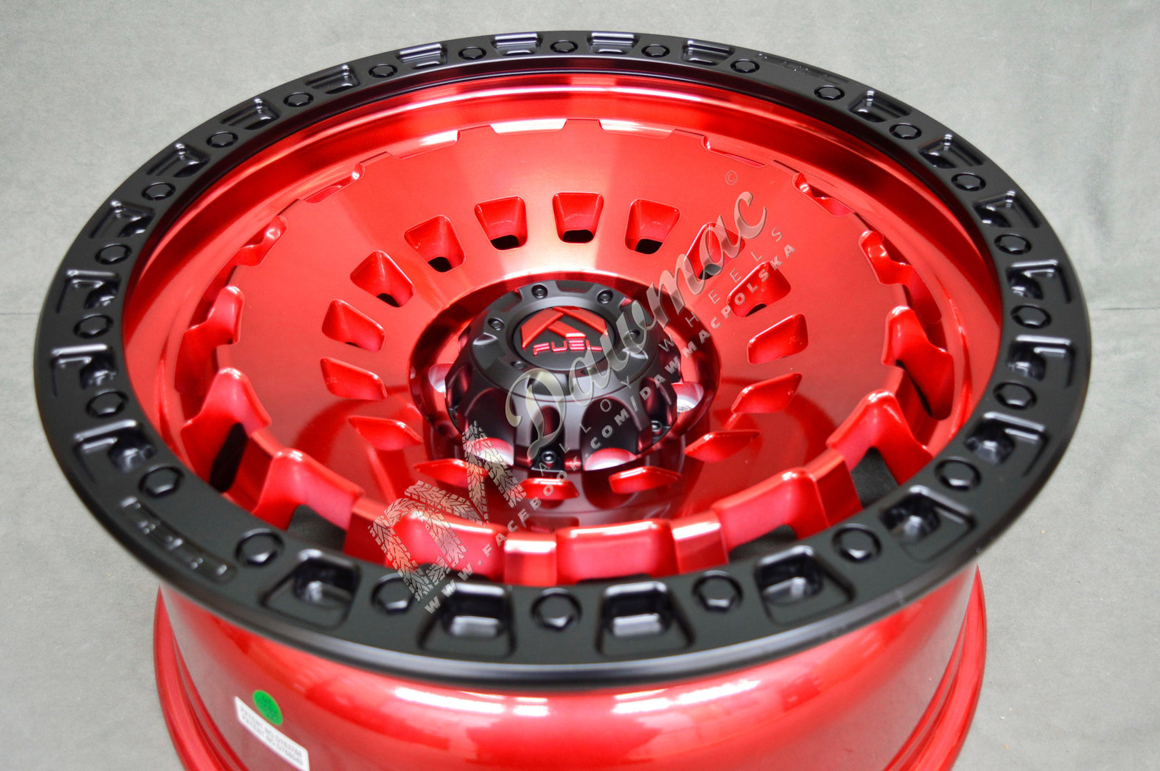 Fuel Zephyr 17" 9J ET-12 5x127 Candy Red Matte Black Ring - obrazek 6