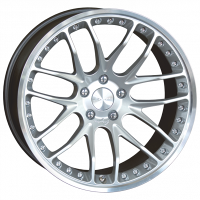 Breyton Race GTP 21" 9J ET33 + 10,5J ET44 5x112 Hyper Silver with Polished Lip