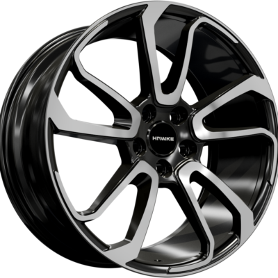 Hawke Falkon 20" 9J ET42 5x120 Jet Black Polish