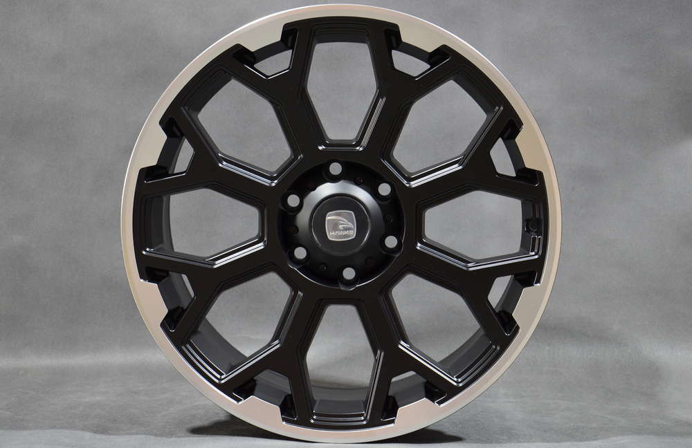 Hawke Sar 20" 9J ET30 6x139,7 Matt Black Lip Polished