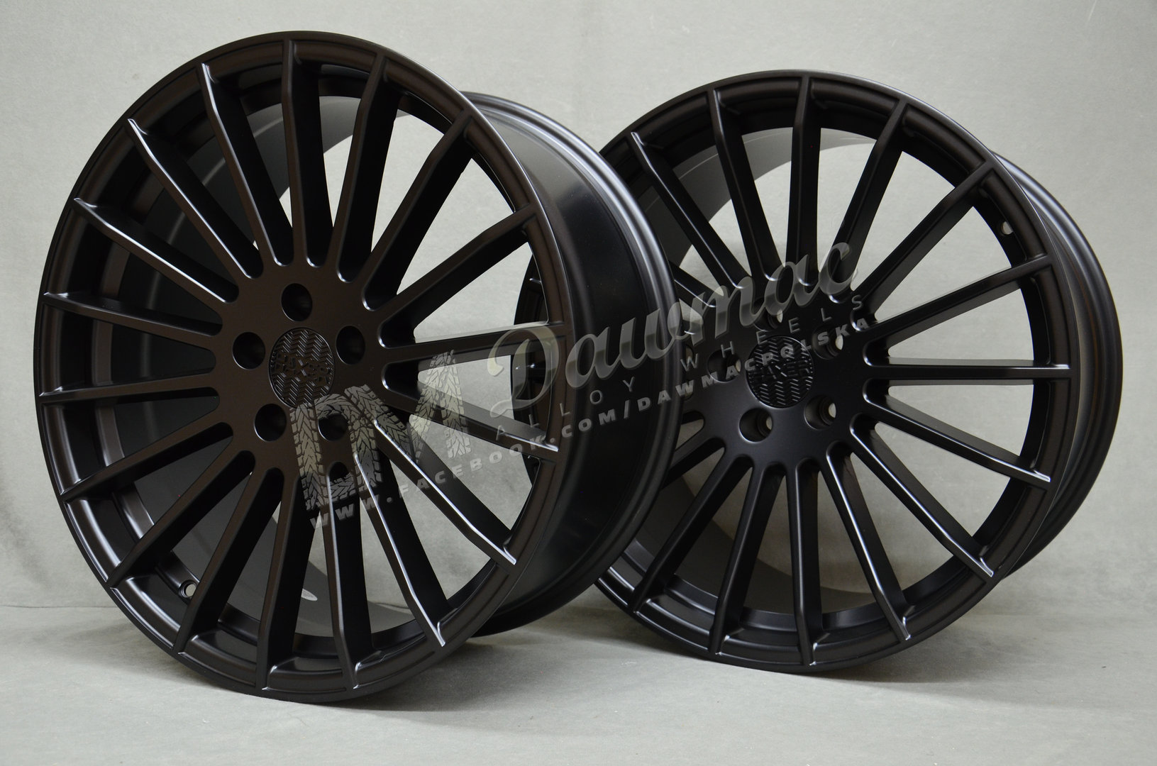 Haxer HX010 20" 8,5J ET25 + 10,5J ET40 5x112 Black Half Matt - obrazek 5