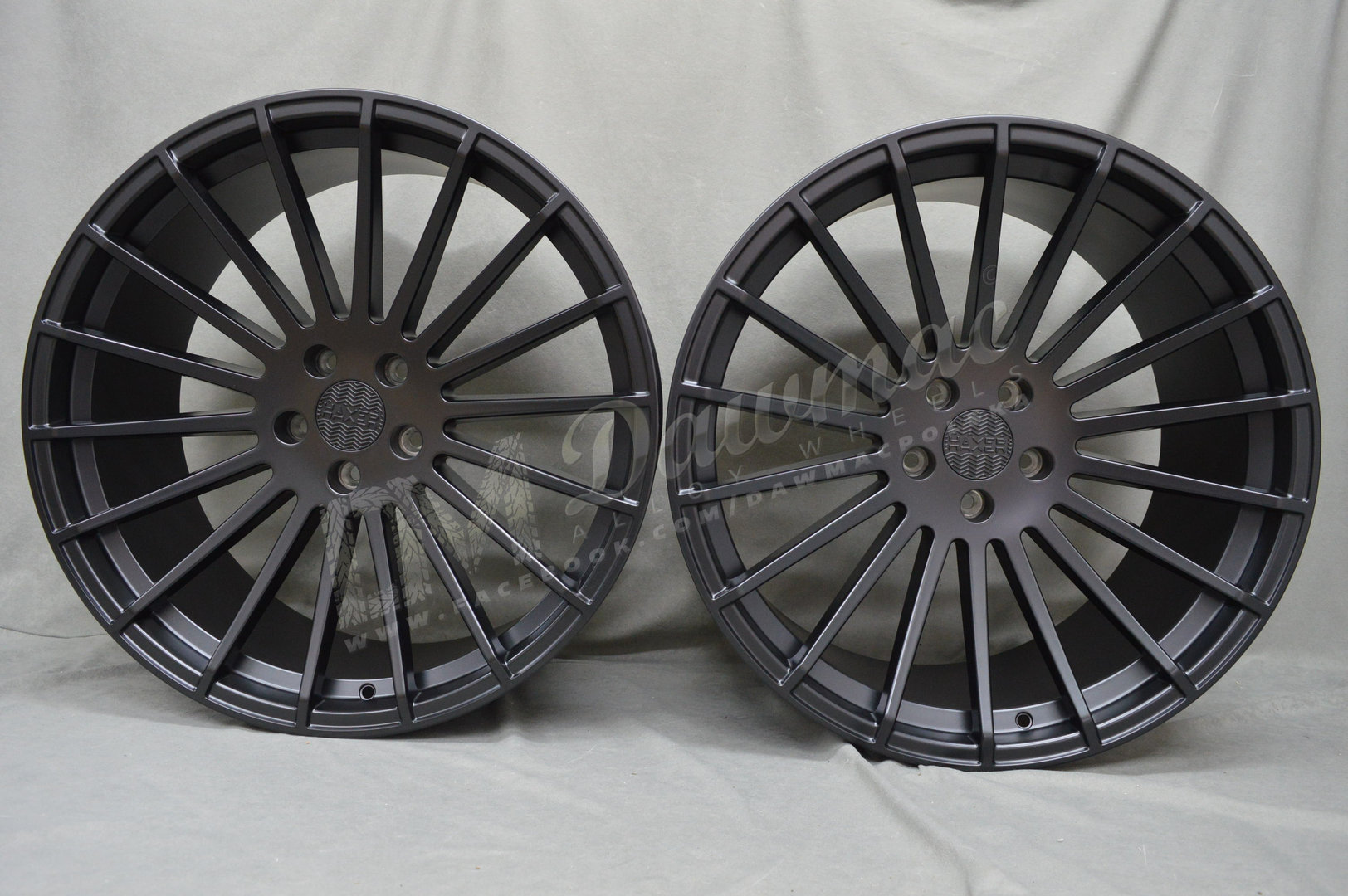 Haxer HX010 22" 9J ET30 + 10,5J ET40 5x112 Black Half Matt - obrazek 2