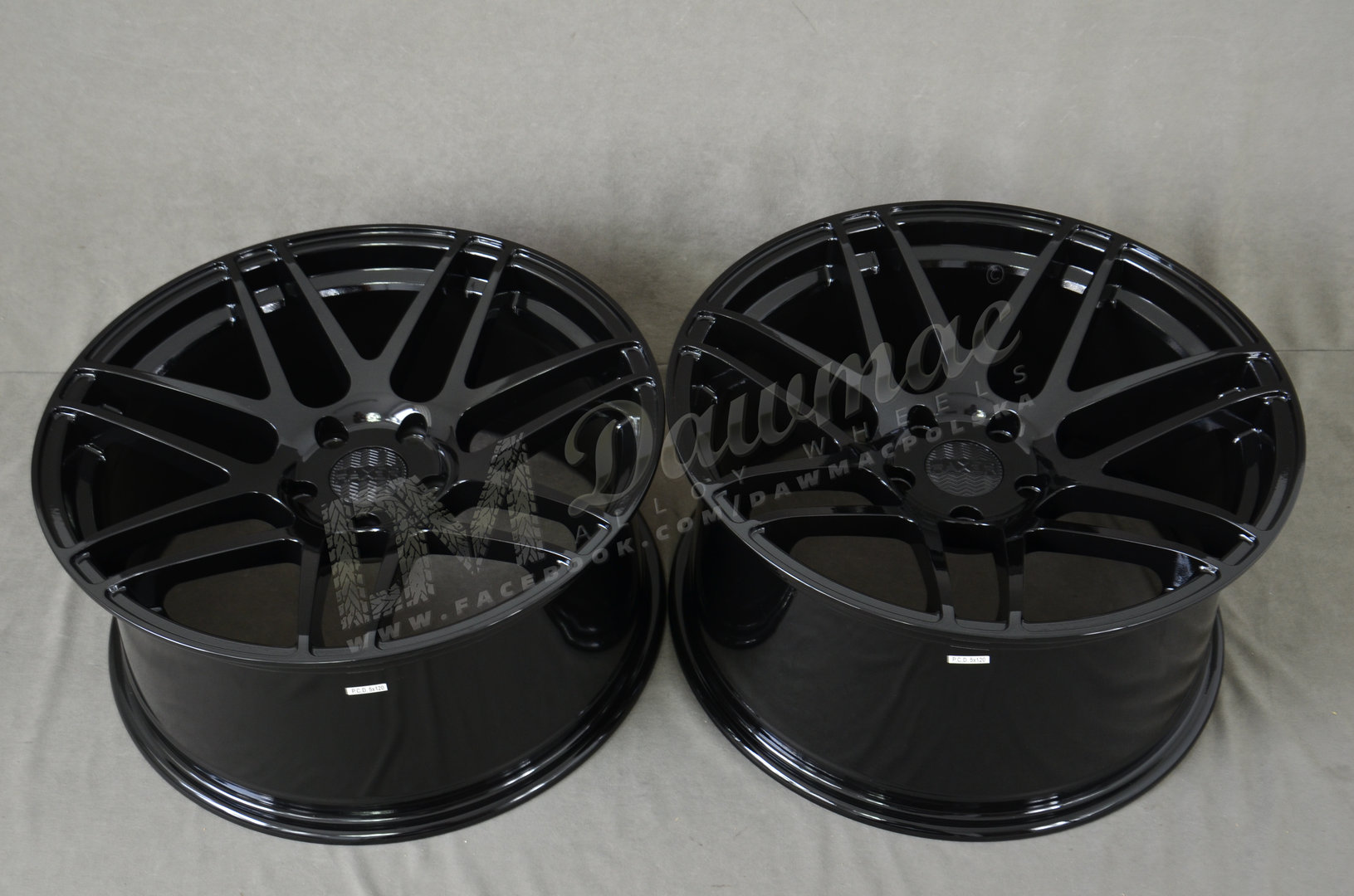 Haxer HX020 19" 9J ET20 + 10J ET15 5x120 Gloss Black - obrazek 6