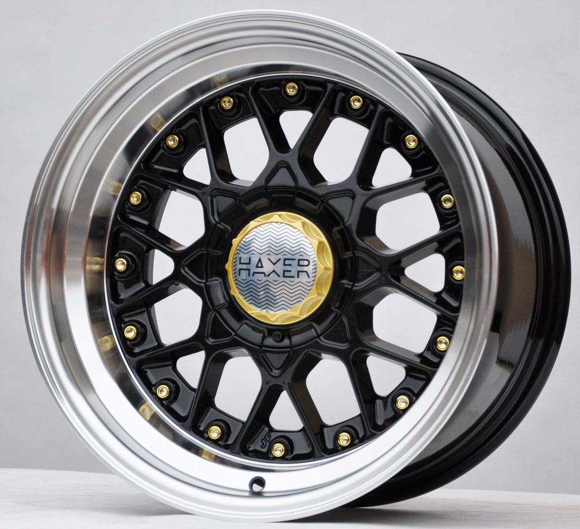 Haxer HX025 18" 8J ET30 5x120 Black Half Matt with Gold - obrazek 6