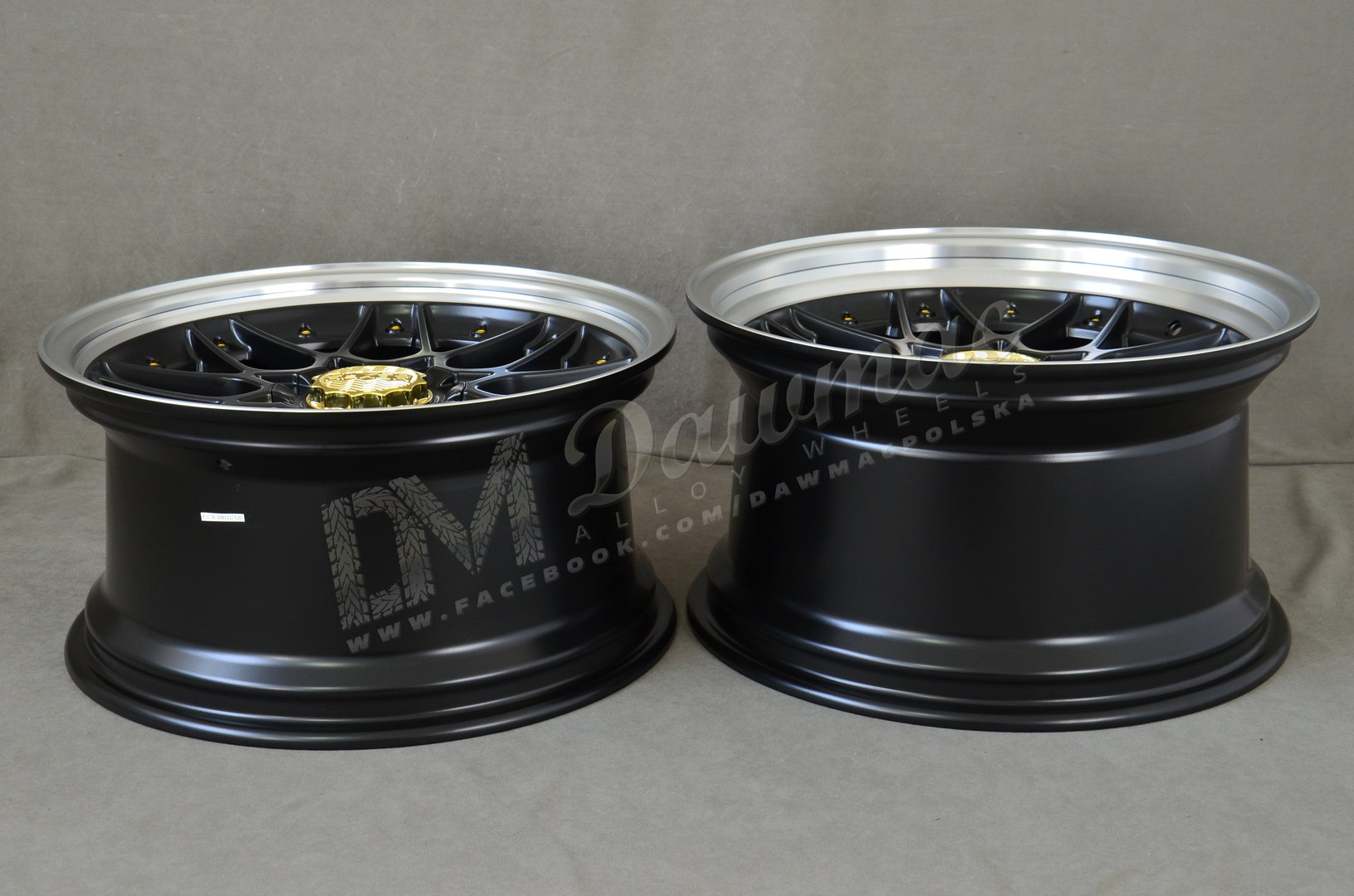 Haxer HX025 18" 8J ET30 + 9J ET35 5x120 Black Half Matt with Gold - obrazek 7