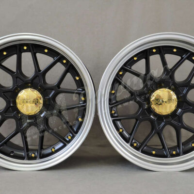 Haxer HX025 18" 9J ET20 + 10J ET15 5x112/5x120 Black Half Matt with Gold