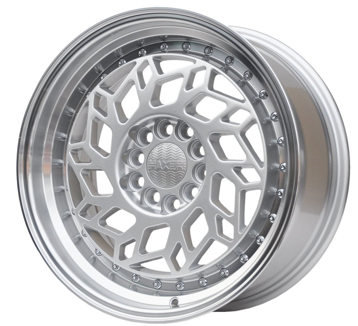 Haxer HX027 17" 8J ET30 + 9J ET20 5x120 Machined Silver - obrazek 2