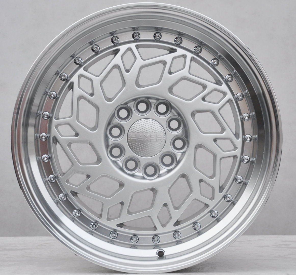 Haxer HX027 17" 8J ET30 + 9J ET20 5x120 Machined Silver - obrazek 7