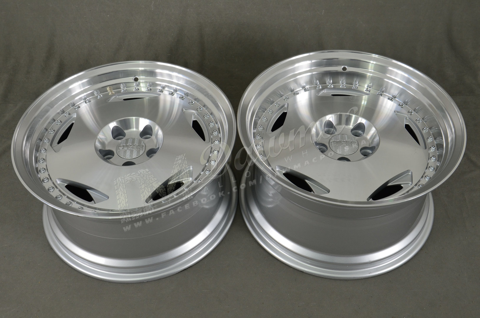 Haxer HX029 15" 7J ET35 + 8J ET20 4x100 Machined Silver - obrazek 6