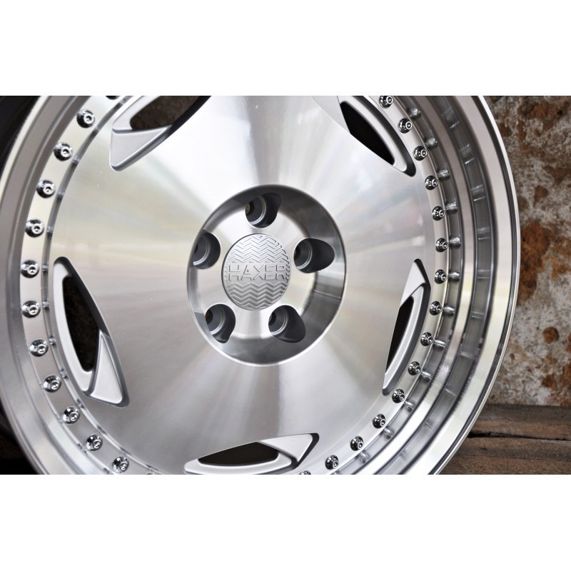 Haxer HX029 16" 8J ET20 + 9J ET20 5x112 Machined Silver - obrazek 3