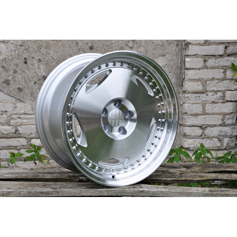 Haxer HX029 16" 8J ET20 + 9J ET20 5x112 Machined Silver - obrazek 4