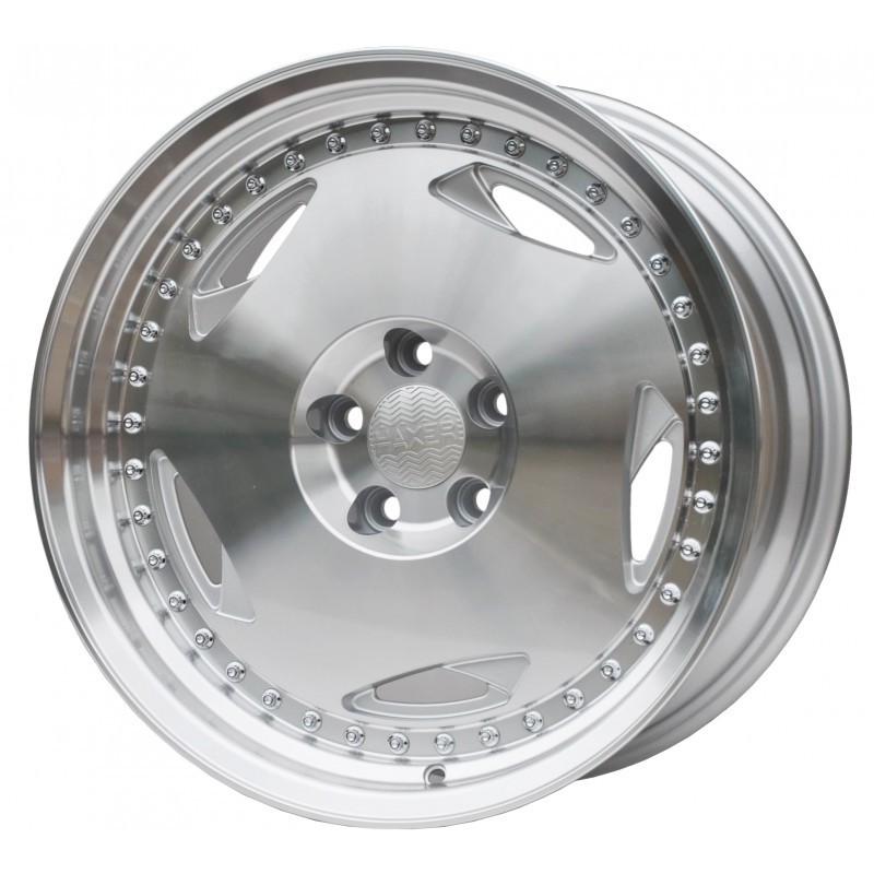 Haxer HX029 16" 8J ET20 + 9J ET20 5x112 Machined Silver - obrazek 5