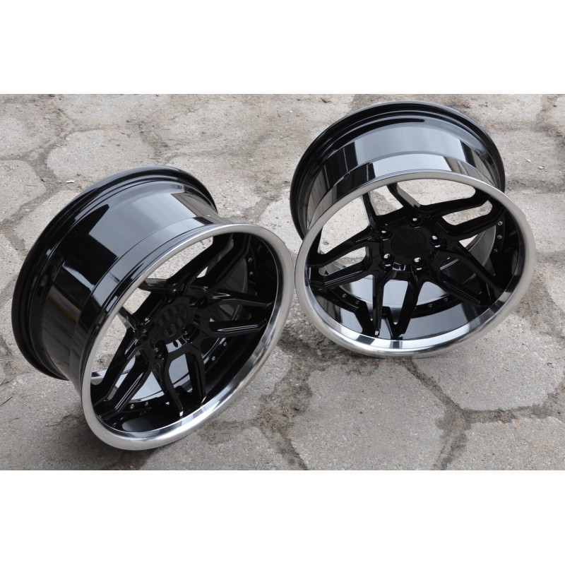Haxer HX030 (SA01 B) 18" 8,5J ET20 + 10J ET15 5x120 Black - obrazek 3