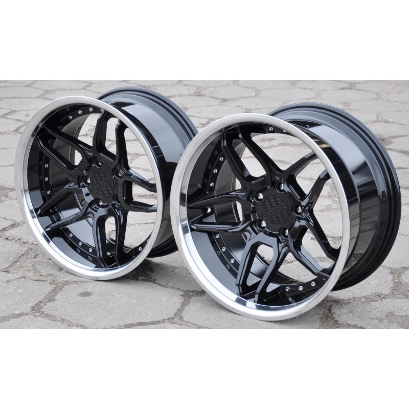 Haxer HX030 (SA01 B) 18" 8,5J ET20 + 10J ET15 5x120 Black - obrazek 4