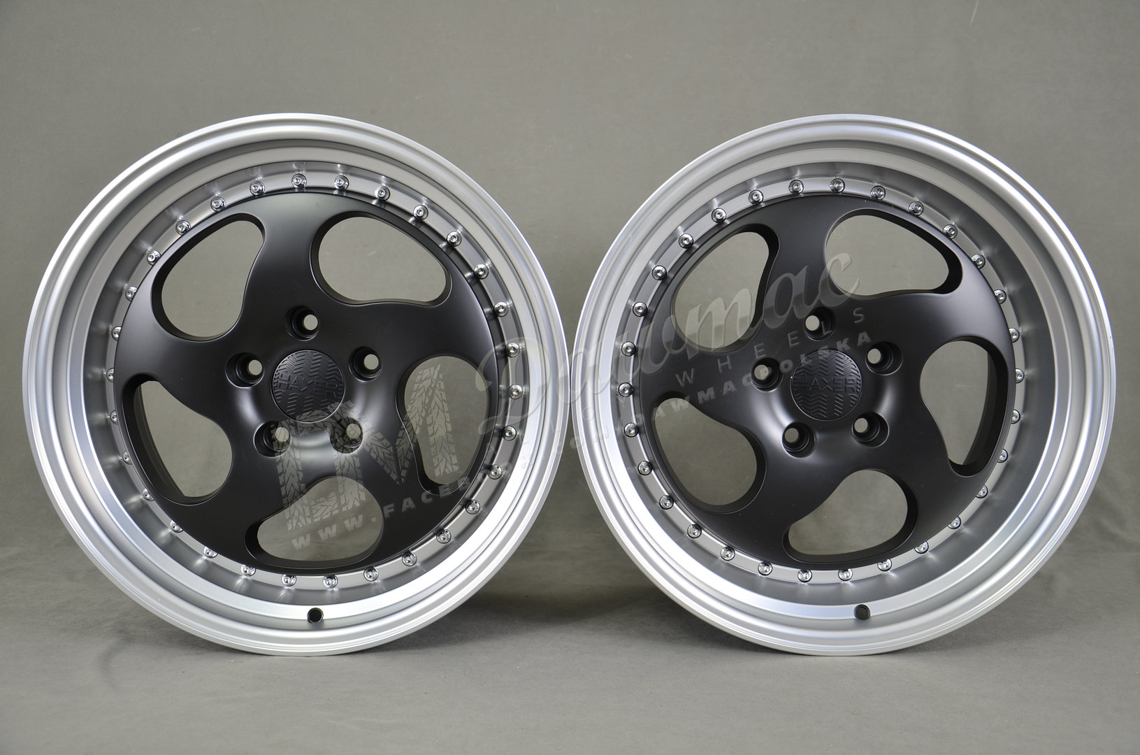 Haxer HX032 18" 8,5J ET35 + 9,75J ET30 5x120 Black Half Matt Machine Lip - obrazek 2