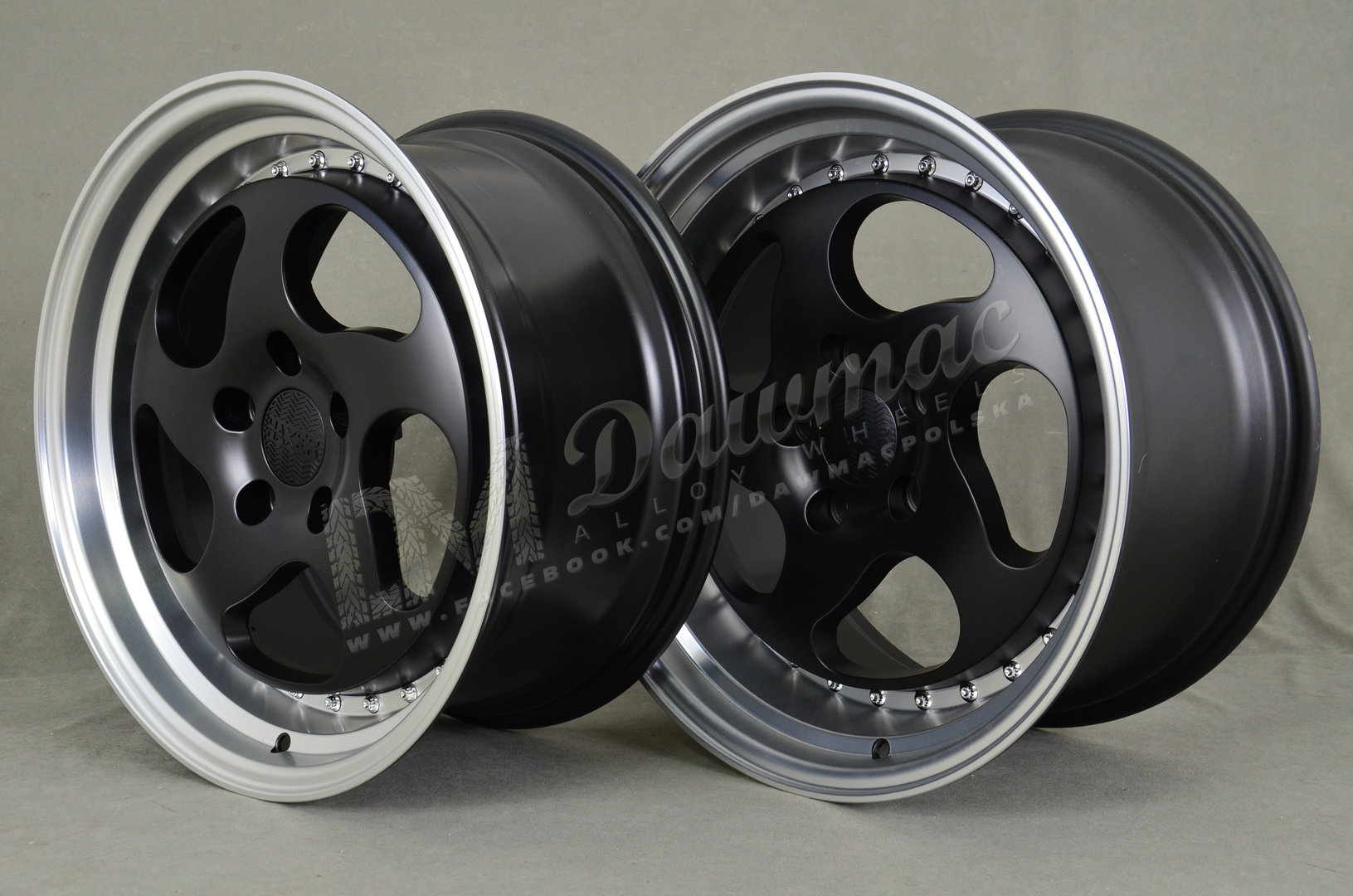 Haxer HX032 18" 8,5J ET35 + 9,75J ET30 5x120 Black Half Matt Machine Lip - obrazek 4