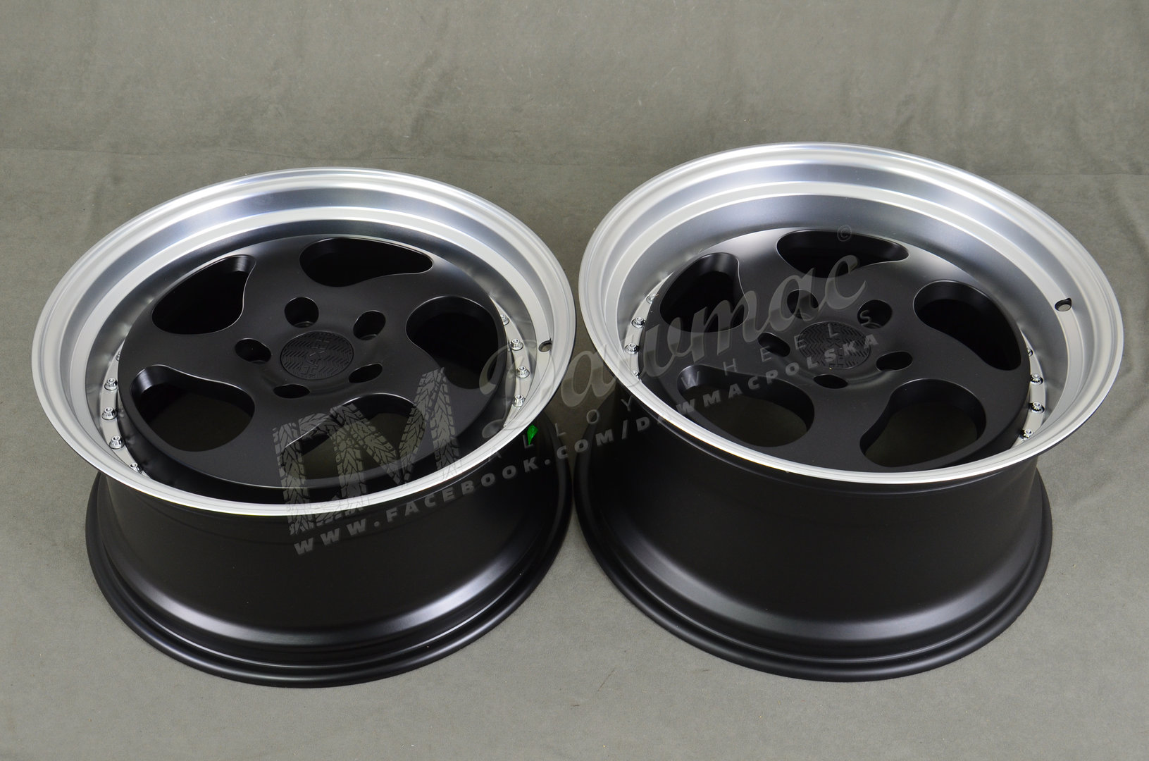 Haxer HX032 18" 8,5J ET35 + 9,75J ET30 5x120 Black Half Matt Machine Lip - obrazek 6