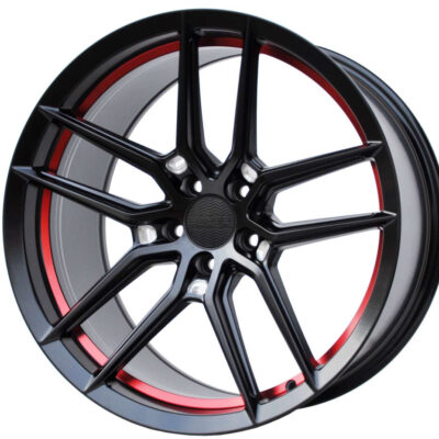 Haxer HX037 20" 9J ET18 + 10,5J ET23 5x115 Matt Black Red