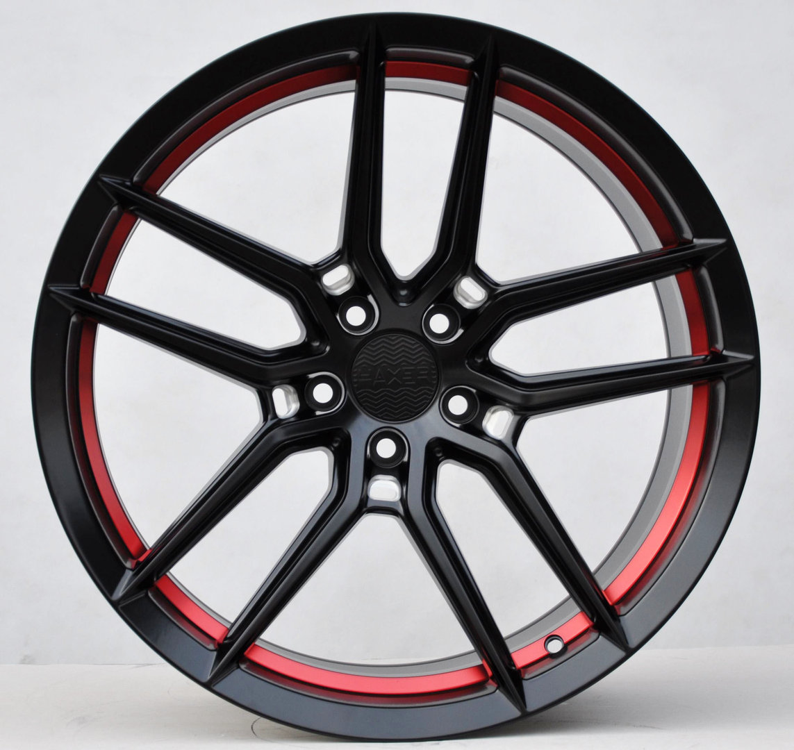 Haxer HX037 20" 9J ET18 + 10,5J ET23 5x115 Matt Black Red - obrazek 5