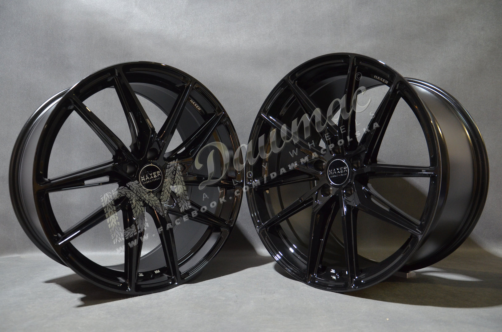 Haxer HX08F 20" 10,5J ET42 + 11J ET36 5x120 Gloss Black - obrazek 3