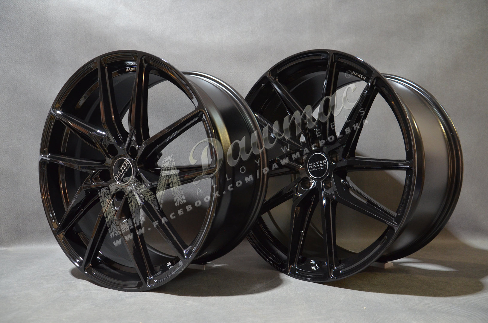Haxer HX08F 21" 9J ET28 + 10,5J ET42 5x112 Gloss Black - obrazek 4