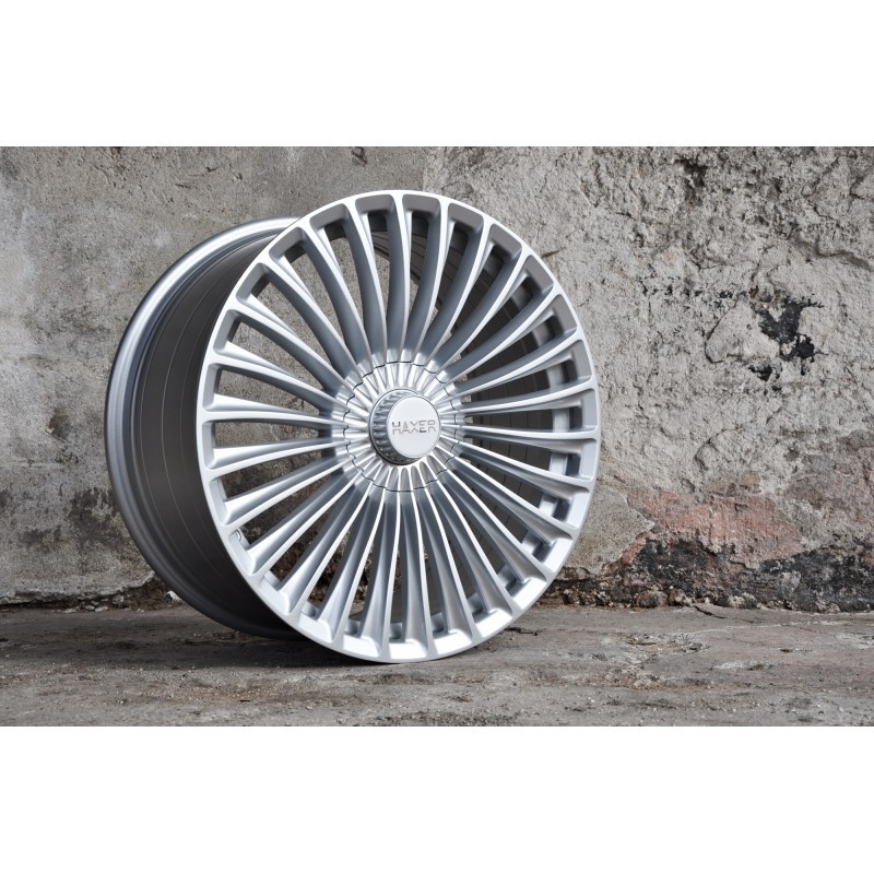 Haxer HX09F 20" 8,5J ET43 + 9,5J ET43 5x112 Silver Shining - obrazek 4