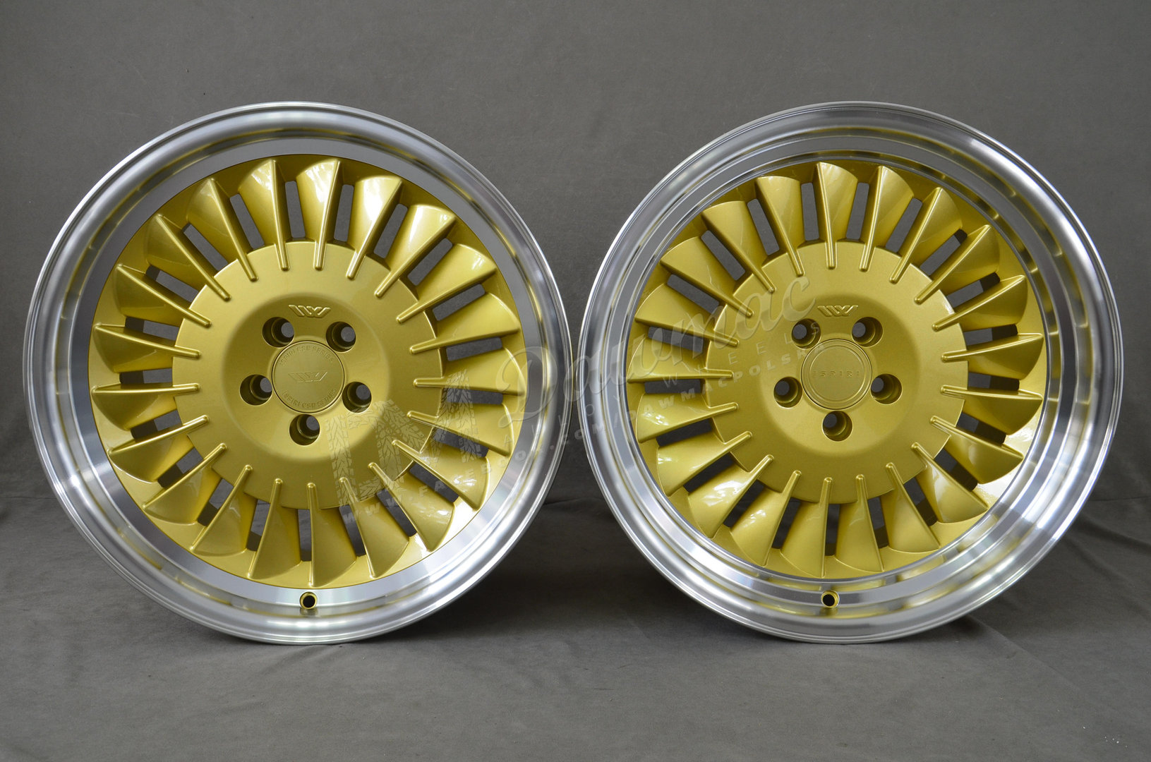 ISPIRI CSR1D 18" 8,5J ET35 + 9,5J ET35 5x100 Vintage Gold Polished Lip - obrazek 2