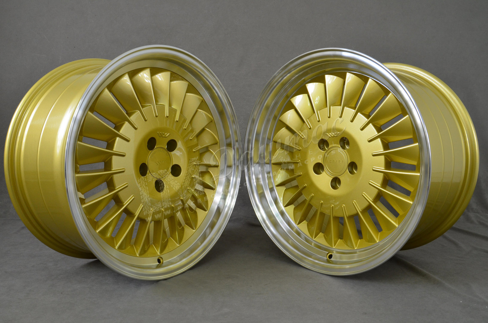 ISPIRI CSR1D 18" 8,5J ET35 + 9,5J ET35 5x100 Vintage Gold Polished Lip - obrazek 3