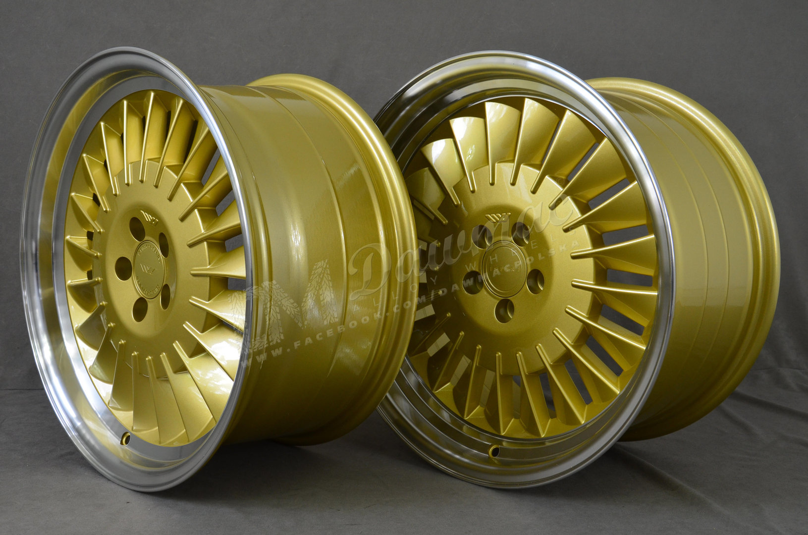 ISPIRI CSR1D 18" 8,5J ET35 + 9,5J ET35 5x100 Vintage Gold Polished Lip - obrazek 4