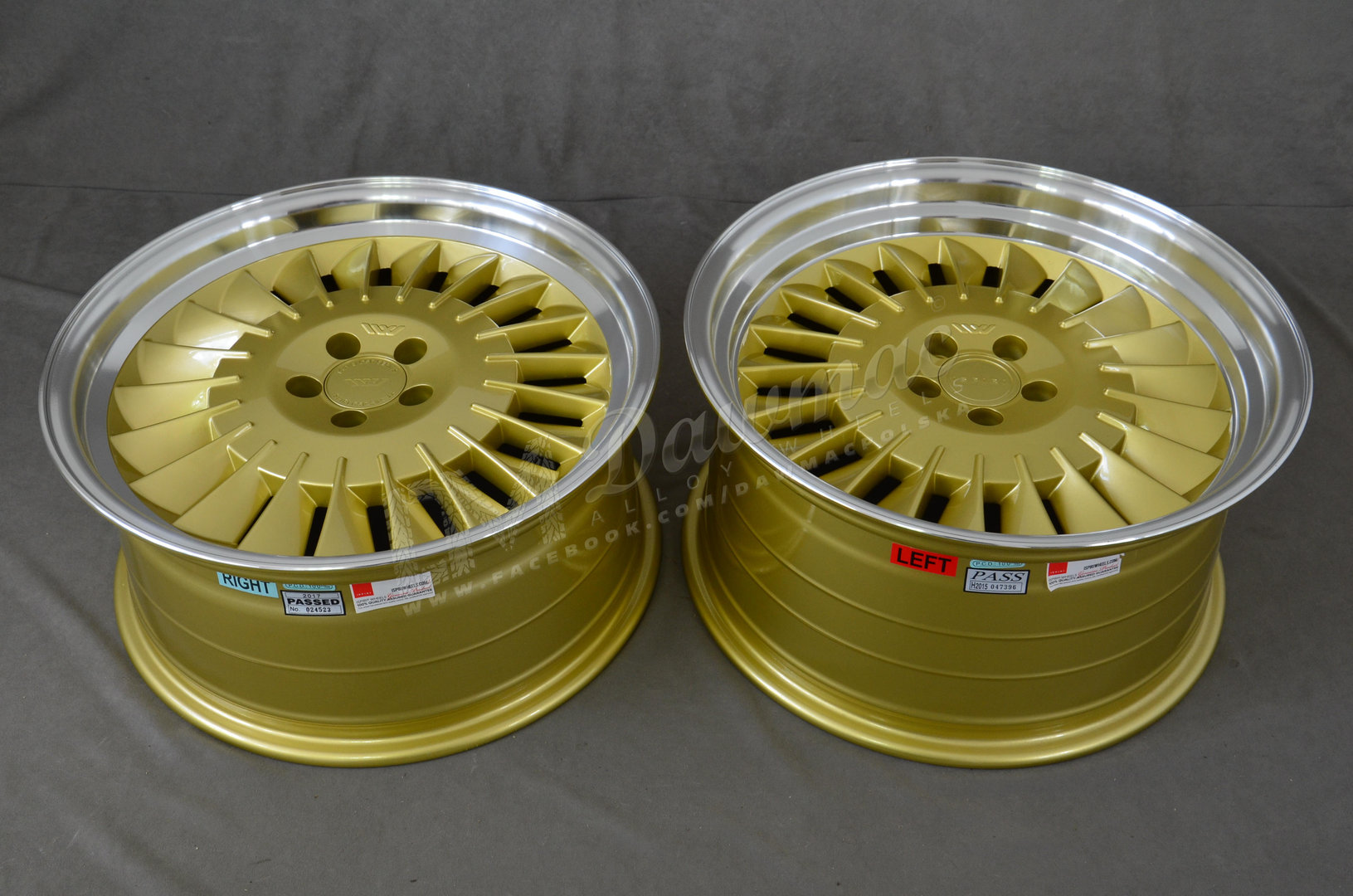 ISPIRI CSR1D 18" 8,5J ET35 + 9,5J ET35 5x100 Vintage Gold Polished Lip - obrazek 6