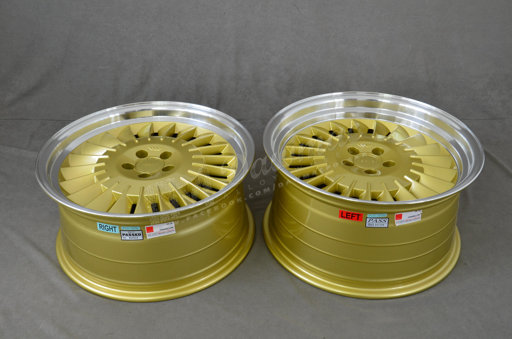 ISPIRI CSR1D 18" 8,5J ET35 + 9,5J ET35 5x100 Vintage Gold Polished Lip - obrazek 7