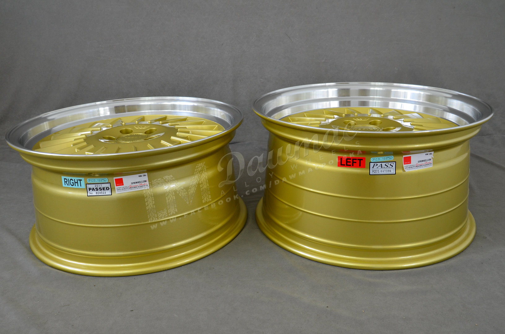 ISPIRI CSR1D 18" 8,5J ET35 + 9,5J ET35 5x100 Vintage Gold Polished Lip - obrazek 8