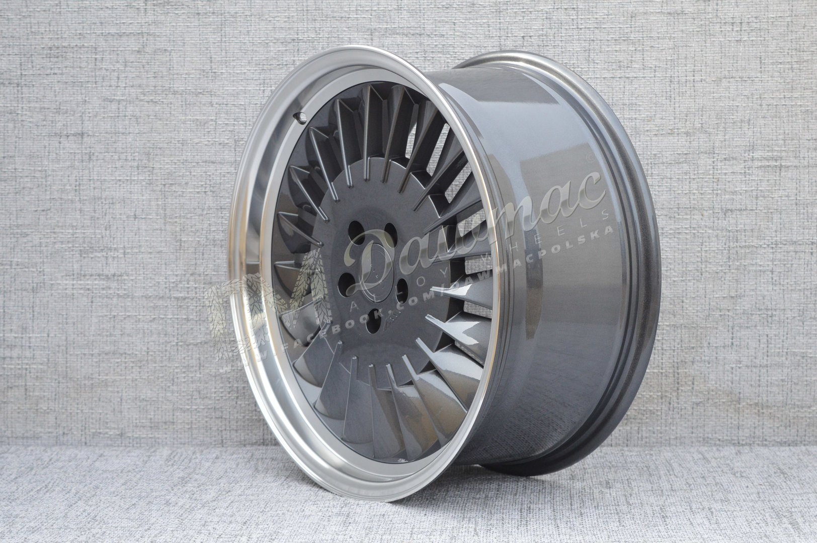 ISPIRI CSR1D 18" 8,5J ET42 5x112 Carbon Graphite Polished Lip - obrazek 3