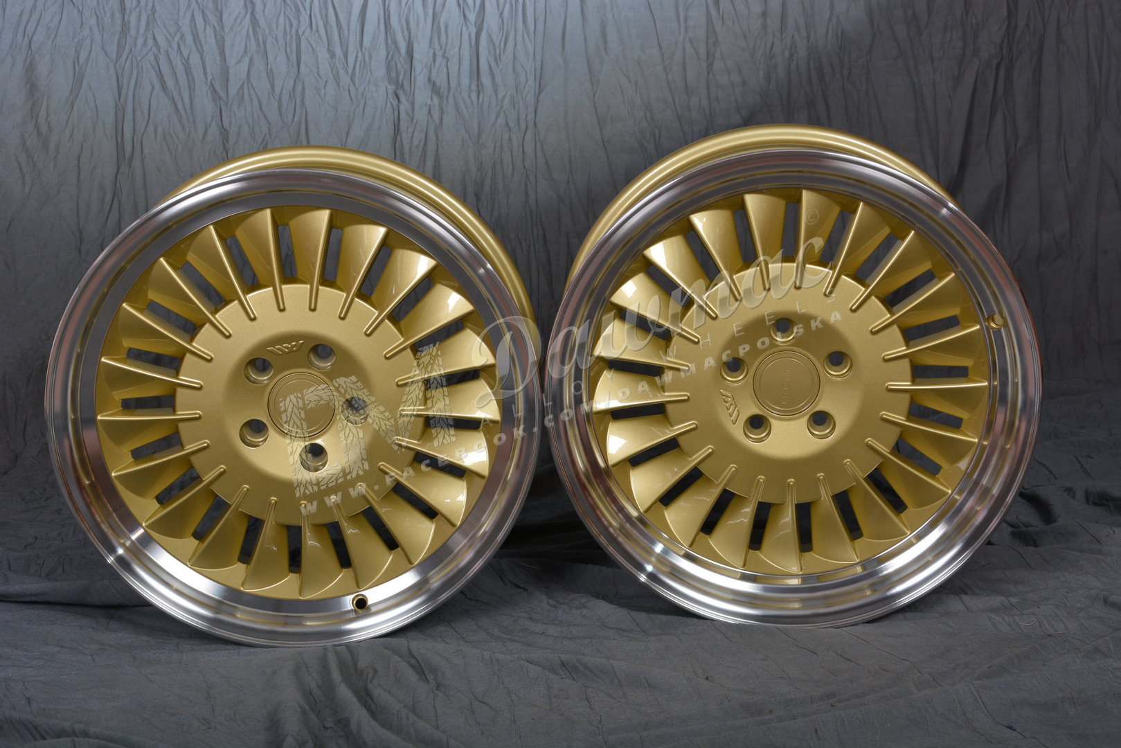 ISPIRI CSR1D 19" 8,5J ET42 + 10J ET42 5x112 Vintage Gold Polished Lip - obrazek 2