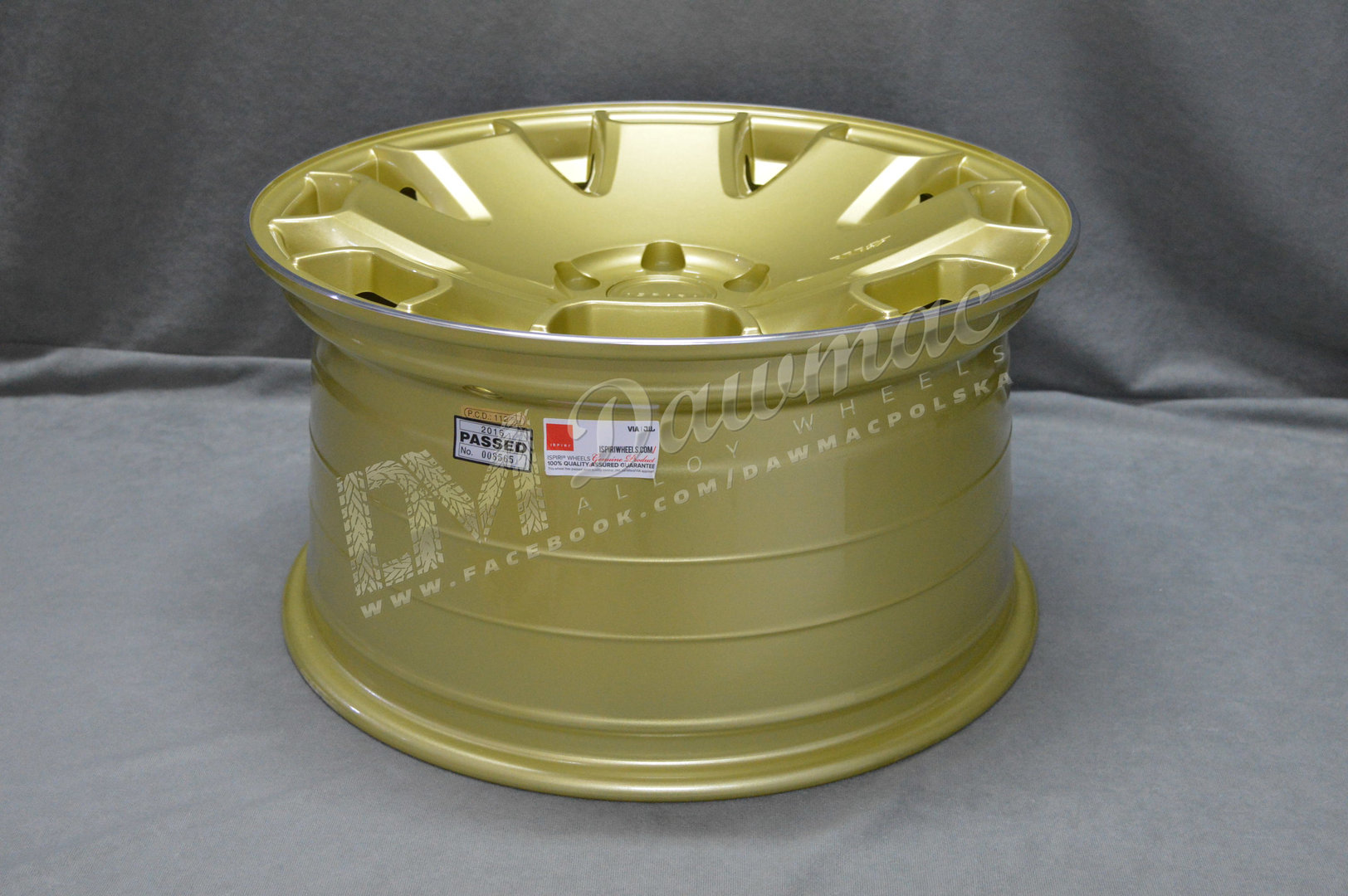 ISPIRI CSR2 18" 9,5J ET38 5x100 Vintage Gold Polished Lip - obrazek 7