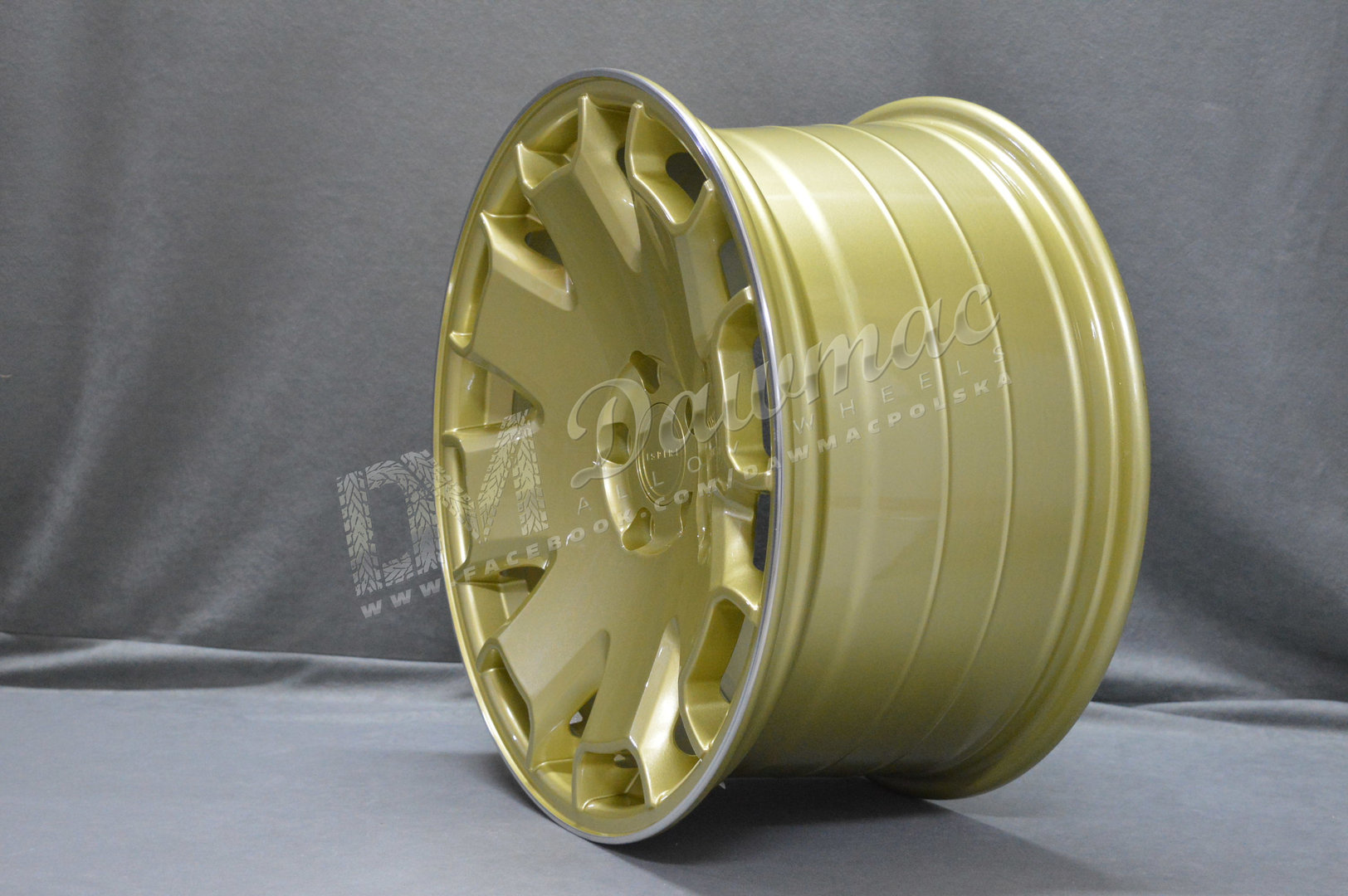 ISPIRI CSR2 19" 9,5J ET42 5x112 Vintage Gold Polished Lip - obrazek 4