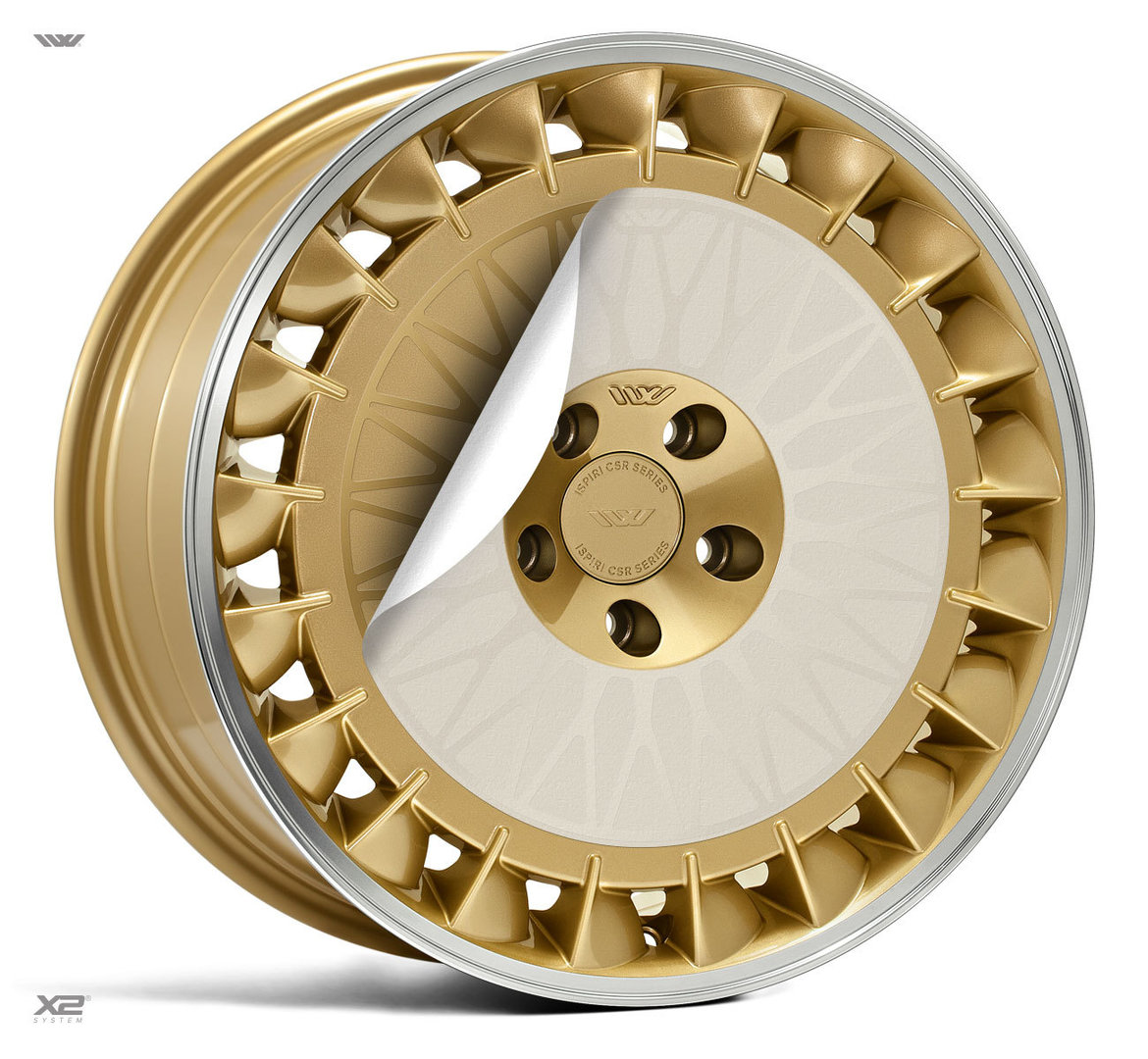 ISPIRI CSRD TF 18" 8,5J ET35 5x100 Vintage Gold Polished Lip - obrazek 7