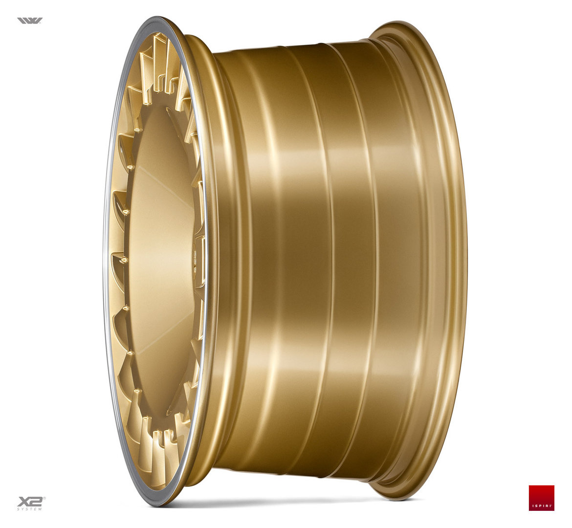 ISPIRI CSRD TF 18" 9,5J ET42 5x112 Vintage Gold Polished Lip - obrazek 5