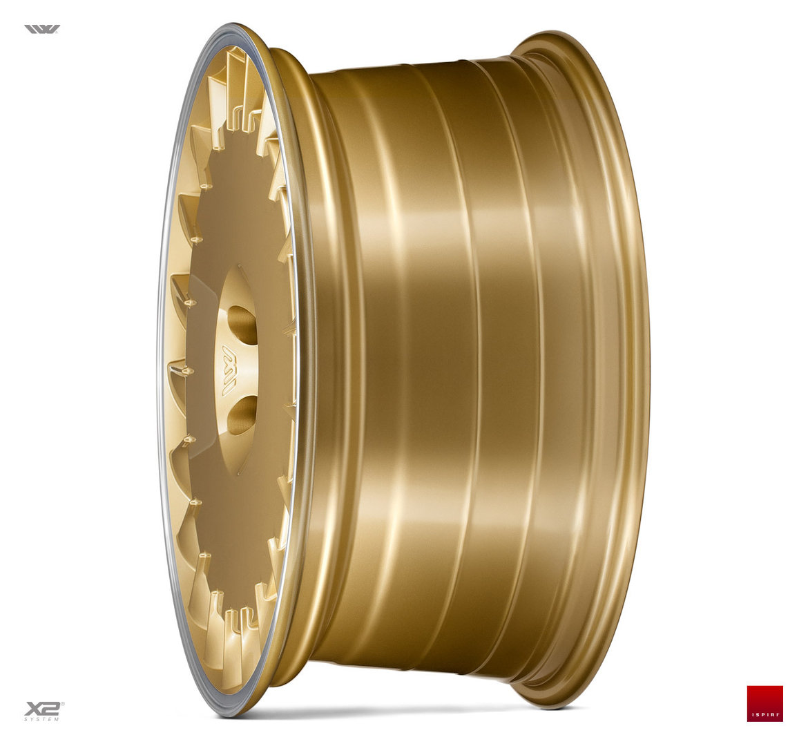 ISPIRI CSRD TF 19" 8,5J ET42 + 10J ET42 5x112 Vintage Gold Polished Lip - obrazek 8