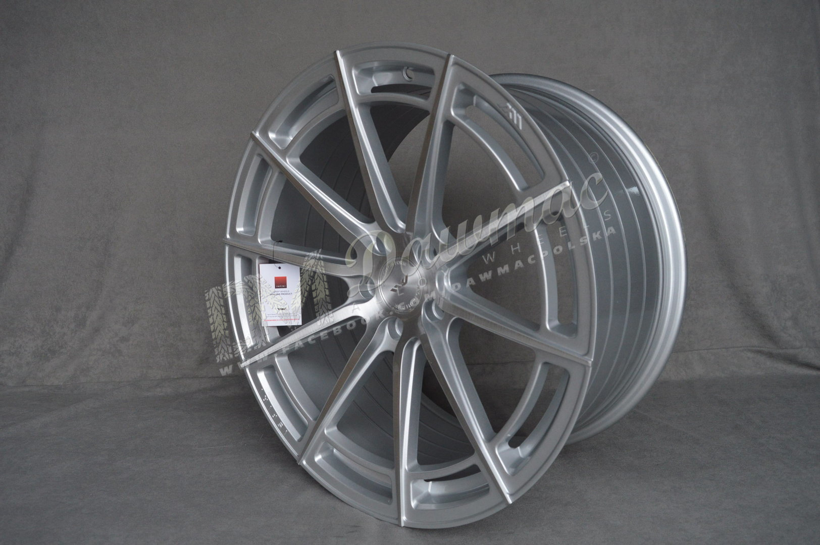 ISPIRI FFR2 20" 8,5J ET42 + 10,5J ET42 5x112 Pure Silver Brushed - obrazek 3